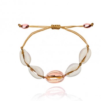 aliexpress NATURAL PUKA SHELL BRACELET GOLD SHELL cowry bracelets boho fashion beach  seashell women bracelets jewelry