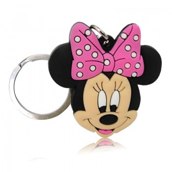 1PCS Mickey PVC Cartoon Key Chain Mini Anime Figure Minnie Key Ring Kids Toy Pendant Keychain Key Holder Fashion Charms Trinket