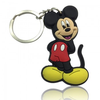 1PCS Mickey PVC Cartoon Key Chain Mini Anime Figure Minnie Key Ring Kids Toy Pendant Keychain Key Holder Fashion Charms Trinket