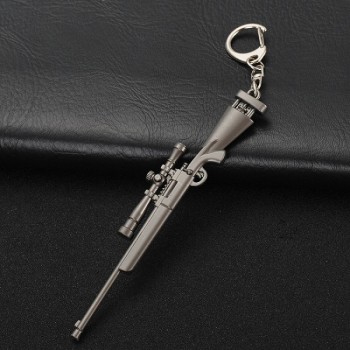 Key Chain Hot PUBG FPS Game Player Unknowns Battle Grounds 3D Keychain weapon eat chicken game tonight Mens car keychain