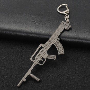 Key Chain Hot PUBG FPS Game Player Unknowns Battle Grounds 3D Keychain weapon eat chicken game tonight Mens car keychain