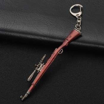 Key Chain Hot PUBG FPS Game Player Unknowns Battle Grounds 3D Keychain weapon eat chicken game tonight Mens car keychain