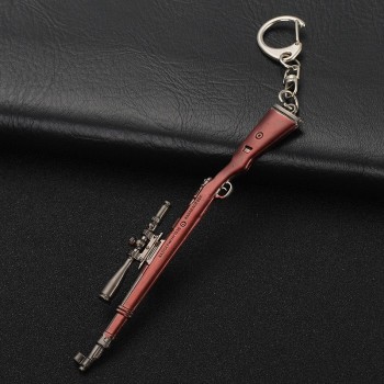 Key Chain Hot PUBG FPS Game Player Unknowns Battle Grounds 3D Keychain weapon eat chicken game tonight Mens car keychain