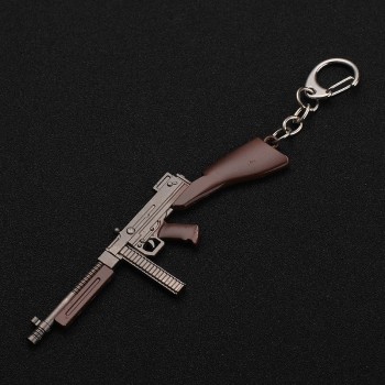 Key Chain Hot PUBG FPS Game Player Unknowns Battle Grounds 3D Keychain weapon eat chicken game tonight Mens car keychain