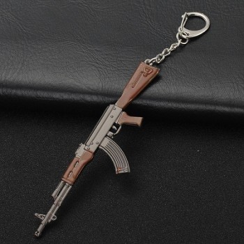 Key Chain Hot PUBG FPS Game Player Unknowns Battle Grounds 3D Keychain weapon eat chicken game tonight Mens car keychain