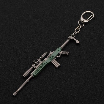 Key Chain Hot PUBG FPS Game Player Unknowns Battle Grounds 3D Keychain weapon eat chicken game tonight Mens car keychain