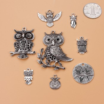 24 types Mixed Antique Silver European Bracelets Charm Pendants Jewelry Making Findings DIY Charms Handmade