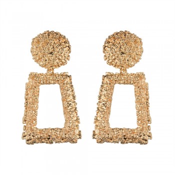 Meyfflin Big Geometric Drop Earrings for Women Punk Alloy Statement Earring Female Fashion Gold Color Brincos Jewelry New Brand