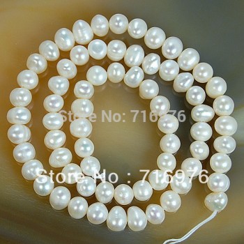 wholesale Natural freshwater pearl beads 4mm 6mm 8mm 9mm 10mm 11mm White Pearl Round Beads 15 For Jewelry Making-F00070