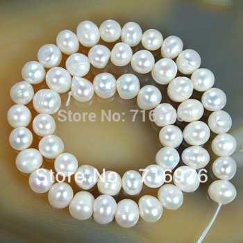 wholesale Natural freshwater pearl beads 4mm 6mm 8mm 9mm 10mm 11mm White Pearl Round Beads 15 For Jewelry Making-F00070