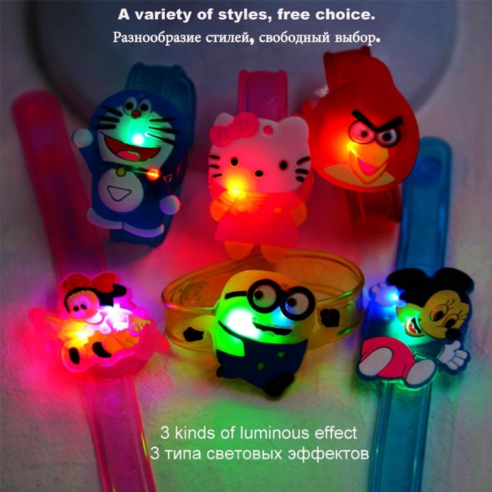 Functional Bracelet Cute Cartoon Hello Kitty Doraemon Luminous Bracelet For Boys Girls Kids Birthday Party Festive