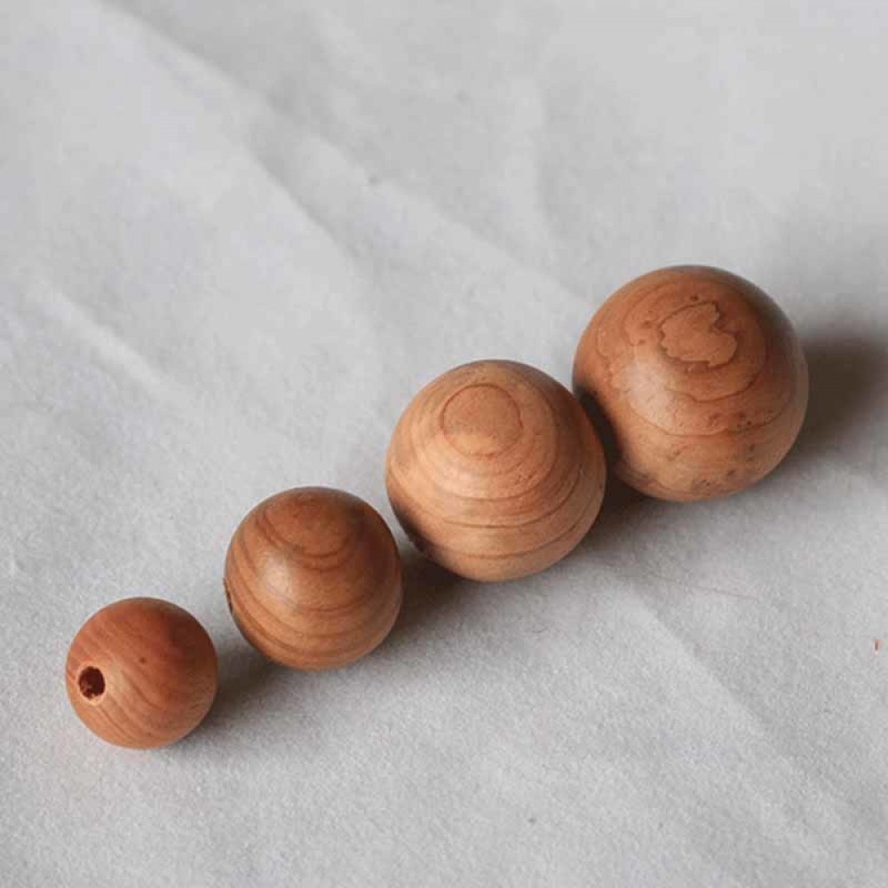 20pcs/lot Natural Red Cedarwood Round Beads 6 8 12 15 18 20mm Wooden Prayer Beads Decoration Charms Spacer DIY Jewelry Findings