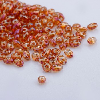 Hot new 100pcs 5x2.5mm Luster Czech Glass Seed Beads Two Hole Bead Loose beads U pick color