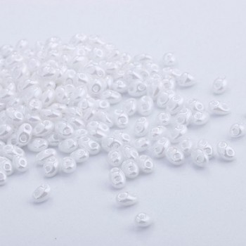 Hot new 100pcs 5x2.5mm Luster Czech Glass Seed Beads Two Hole Bead Loose beads U pick color