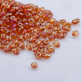 Hot new 100pcs 5x2.5mm Luster Czech Glass Seed Beads Two Hole Bead Loose beads U pick color