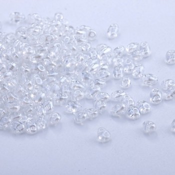 Hot new 100pcs 5x2.5mm Luster Czech Glass Seed Beads Two Hole Bead Loose beads U pick color