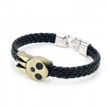 MQCHUN Hot Anime Soul Eater SOULEATER Bracelet Bangles Soul Logo Leather Soul Logo Leather Weave Jewelry Bracelet Bangle For Men