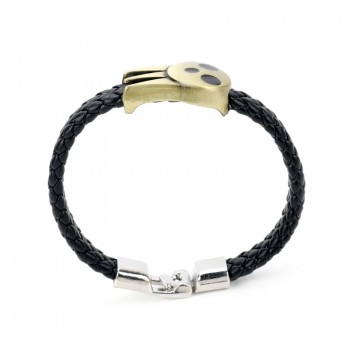 MQCHUN Hot Anime Soul Eater SOULEATER Bracelet Bangles Soul Logo Leather Soul Logo Leather Weave Jewelry Bracelet Bangle For Men