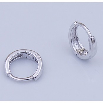 Hot Sale 925 Silver Female Earrings Round Circle Hoop Earrings for Women men Simple Charm Earrings Birthday Gift Jewelry 1Y230