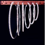 Rhinestone Small And Big Hoop Earrings For Women Bijoux Classic New Fashion Jewelry Wholesale Cute Gift