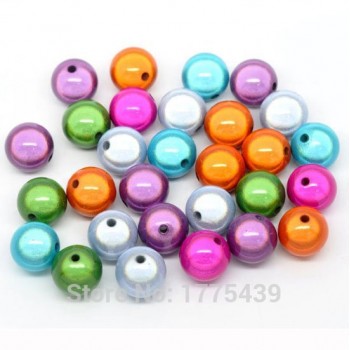 Factory Price Top Quality 4 6 8 10 12mm Mixed Color 3D Illusion Miracle beads Acrylic Spacer beads/perles