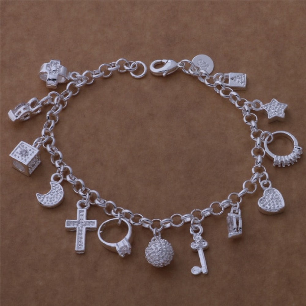 silver plated Fashion snake 8 mm Width bracelet/bangle Jewelry trendy men women bracelets PS559