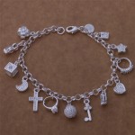 silver plated Fashion snake 8 mm Width bracelet/bangle Jewelry trendy men women bracelets PS559
