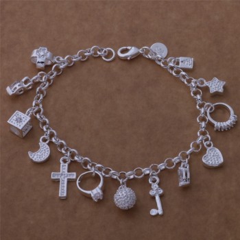 silver plated Fashion snake 8 mm Width bracelet/bangle Jewelry trendy men women bracelets PS559
