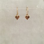 LOVELY GOLD COLOR HEART CHARM SMALL HOOP EARRING FOR WOMAN GIRL