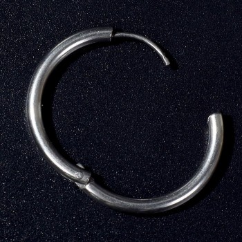 AOMU 1 Pair Small Hoop Earrings Silver Stainless Steel Circle Hoop Earring for Women Men Ear Rings Clip Huggie Earrings 10-20mm