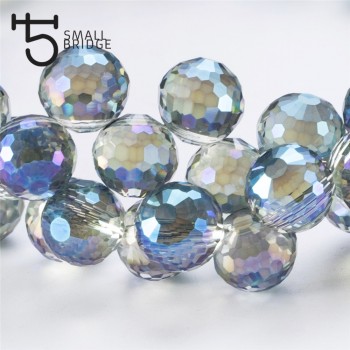 Austria Ab Color Faceted Large Crystal Beads for Jewelry Making Diy Bracelet Material Perles Loose Round Glass Beads X002
