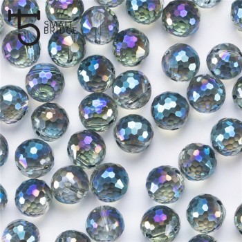 Austria Ab Color Faceted Large Crystal Beads for Jewelry Making Diy Bracelet Material Perles Loose Round Glass Beads X002