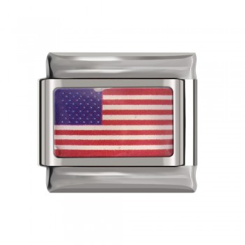 Hapiship 2018 1Pcs 9mm Width Original Daisy National Flag Charm Fit Bracelet Stainless Steel Jewelry Making DJ16