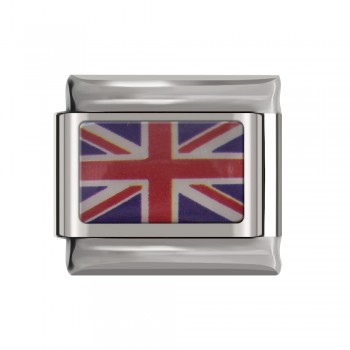 Hapiship 2018 1Pcs 9mm Width Original Daisy National Flag Charm Fit Bracelet Stainless Steel Jewelry Making DJ16