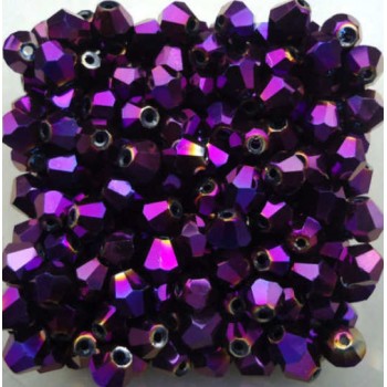 Isywaka Sale New Purple 100pcs 4mm Bicone Austria Crystal Beads charm Glass Beads Loose Spacer Bead for DIY Jewelry Making