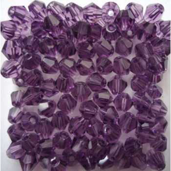 Isywaka Sale New Purple 100pcs 4mm Bicone Austria Crystal Beads charm Glass Beads Loose Spacer Bead for DIY Jewelry Making