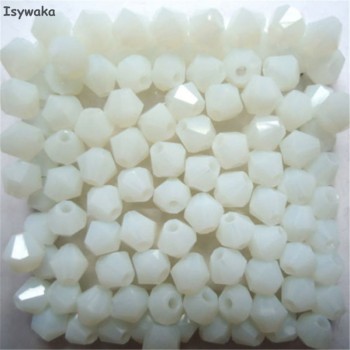 Isywaka Sale New Purple 100pcs 4mm Bicone Austria Crystal Beads charm Glass Beads Loose Spacer Bead for DIY Jewelry Making