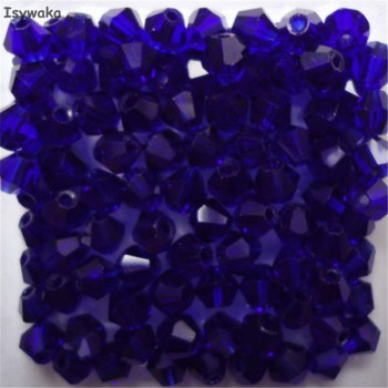Isywaka Sale New Purple 100pcs 4mm Bicone Austria Crystal Beads charm Glass Beads Loose Spacer Bead for DIY Jewelry Making