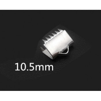 Stainless Steel Cords Ends Crimp Beads Fastener Flat Leather Clip Claps For Jewelry DIY Making Connectors Accessories Findings