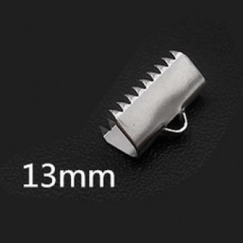 Stainless Steel Cords Ends Crimp Beads Fastener Flat Leather Clip Claps For Jewelry DIY Making Connectors Accessories Findings