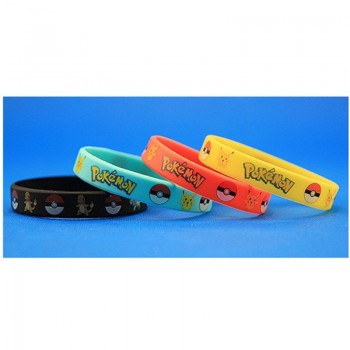 40pieces Pokemon Go Silicone Bracelets Pikachu Pocket Monster Bangles Hologram Wristbands Party Favors Gift Free Shipping