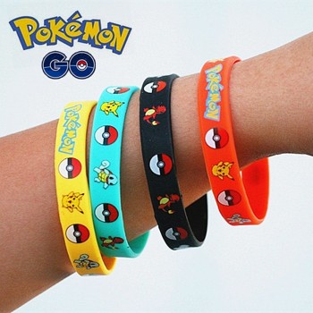 40pieces Pokemon Go Silicone Bracelets Pikachu Pocket Monster Bangles Hologram Wristbands Party Favors Gift Free Shipping