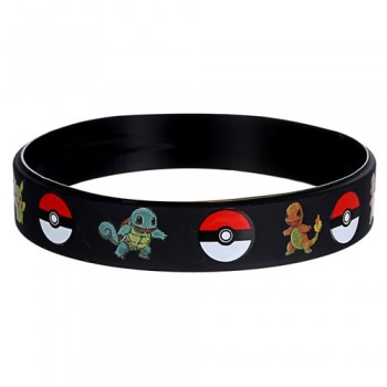 40pieces Pokemon Go Silicone Bracelets Pikachu Pocket Monster Bangles Hologram Wristbands Party Favors Gift Free Shipping