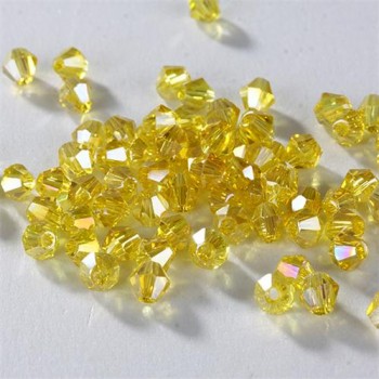 TOP quality 3mm 1000pcs AAA Bicone Upscale Austrian crystals beads loose ball supply AB color plating  Jewelry Making DIY U pick