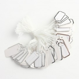 500pcs Paper Labels Price Tags String Tie Watch Jewelry Clothing Display Tag 25*13mm