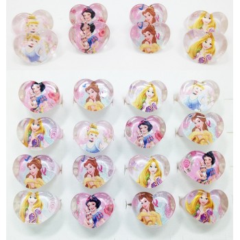 Free Shipping Wholesale lots 20Pcs Girl childs gifts lovely cute Snow White Princess Heart rings fashion Jewelry Jewellery