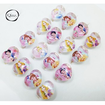 Free Shipping Wholesale lots 20Pcs Girl childs gifts lovely cute Snow White Princess Heart rings fashion Jewelry Jewellery