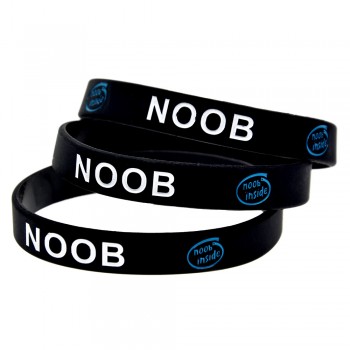 OneBandaHouse 1PC LOL Noob Inside Silicone Wristband Bracelet For Gamers