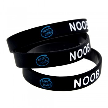 OneBandaHouse 1PC LOL Noob Inside Silicone Wristband Bracelet For Gamers