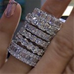 choucong Handmade Finger ring 925 sterling Silver AAAAA Zircon Sona cz Engagement Wedding Band Rings For Women men Jewelry